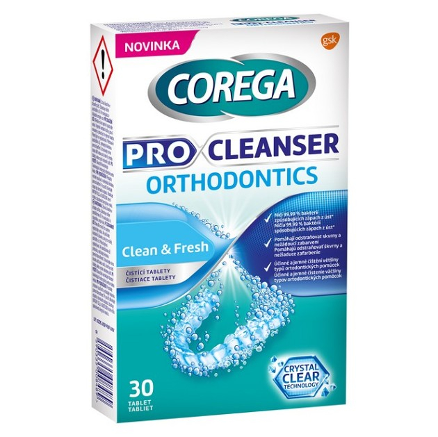 Levně COREGA Pro cleanser orthodontics čistící tablety 30 kusů