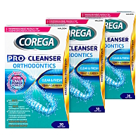 COREGA Pro cleanser orthodontics čistící tablety pro rovnátka 3x30 ks