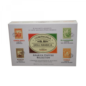 CORSINI Arabica Coffee Selection Paper Gift mlétá káva 4x 125 g CORSINI Arabica Coffee Selection Paper Gift mlétá káva 4x 125 g