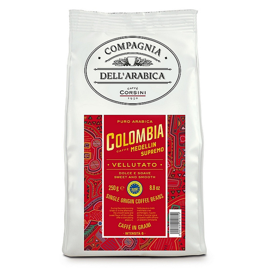 Levně CORSINI Colombia Medellin káva zrnková 250 g