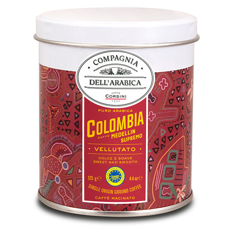 CORSINI Colombia Medellin supremo mletá káva plech 125 g