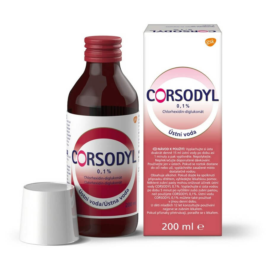 E-shop CORSODYL ústní voda 0.1% 200 ml
