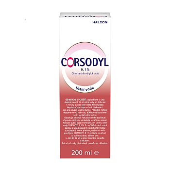 CORSODYL Ústní voda 0.1% 200 ml (Ústní vody) - Osvěžující dech