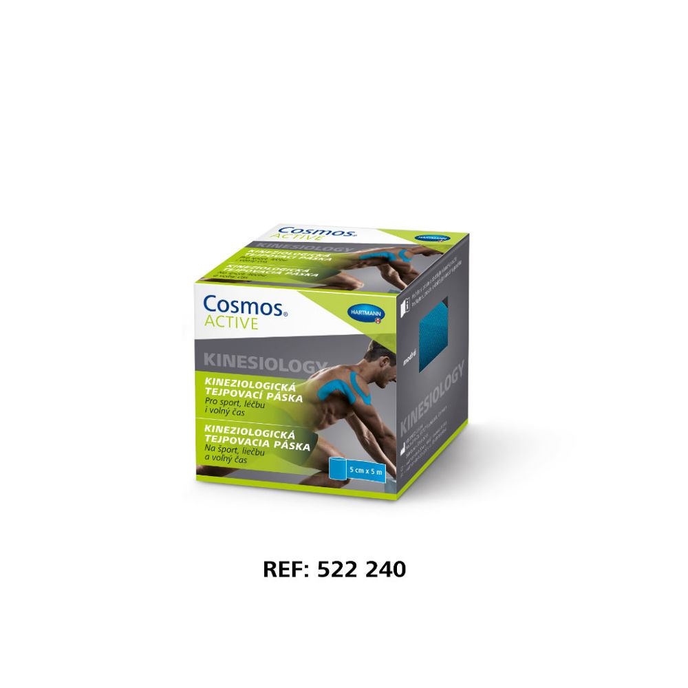 E-shop COSMOS ACTIVE kineziologická tejpovací páska 5cmx5m modrá