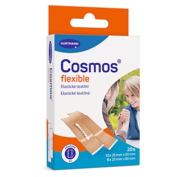 COSMOS Flexible pružná náplast 2 velikosti 20 kusů (Náplasti dělené)