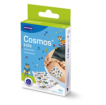 COSMOS Kids náplast voděodolná 6 x 10 cm 10 kusů (Náplasti s polštářkem)