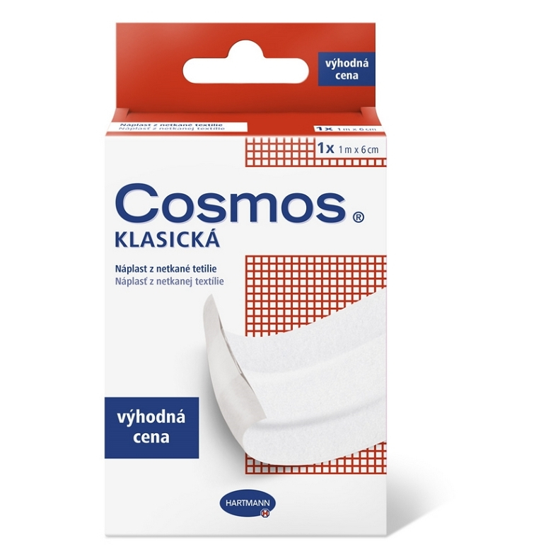 COSMOS Klasická náplast z netkané textilie 1 m x 6 cm