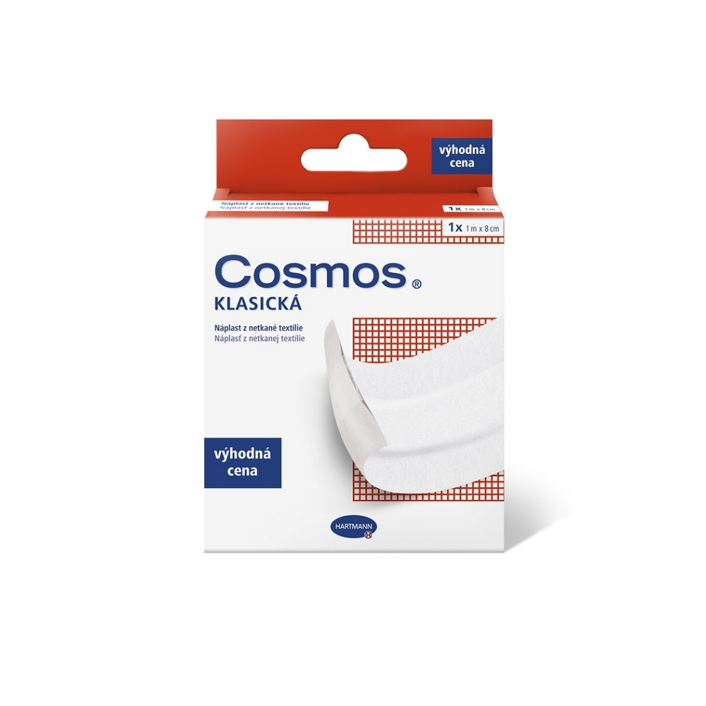 COSMOS Klasická náplast z netkané textilie 1 m x 8 cm