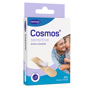 COSMOS Sensitive jemná náplast 19 x 72 mm 20 kusů (Náplasti dělené)