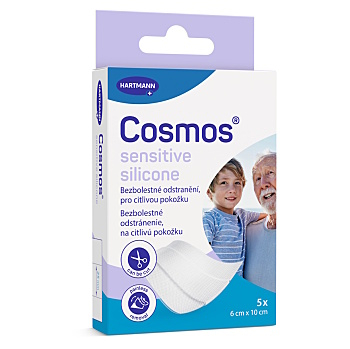 COSMOS Sensitive silicone ultra jemná náplast 6 x 10 cm 5 kusů (Náplasti dělené)