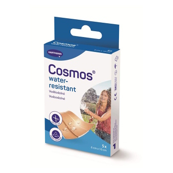 COSMOS Water-resistant voděodolná náplast 6 x 10 cm 5 kusů (Voděodolné náplasti) - S polštářkem, Voděodolné