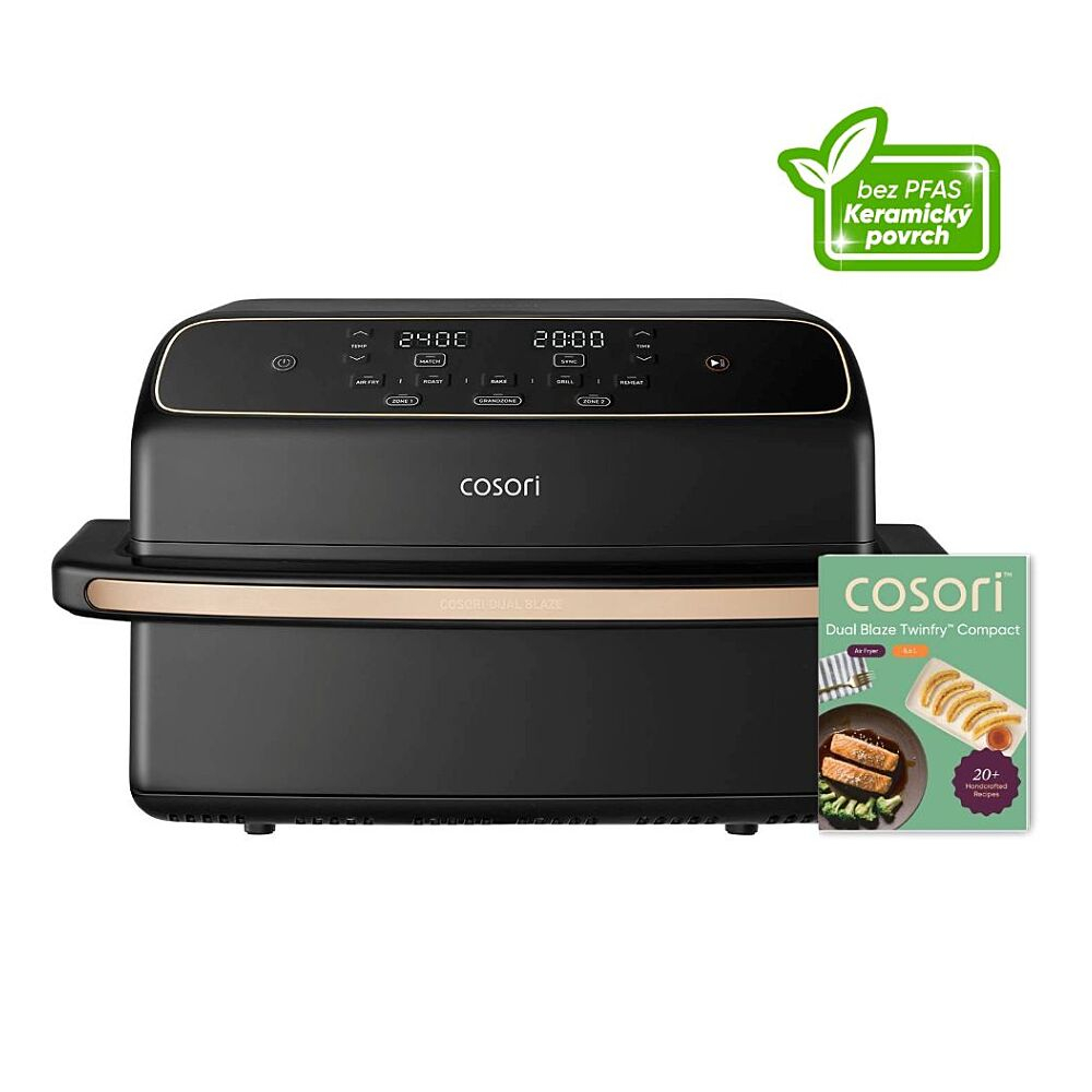 COSORI Dual Blaze TwinFry Compact horkovzdušná fritéza keramika černá 8,6 l