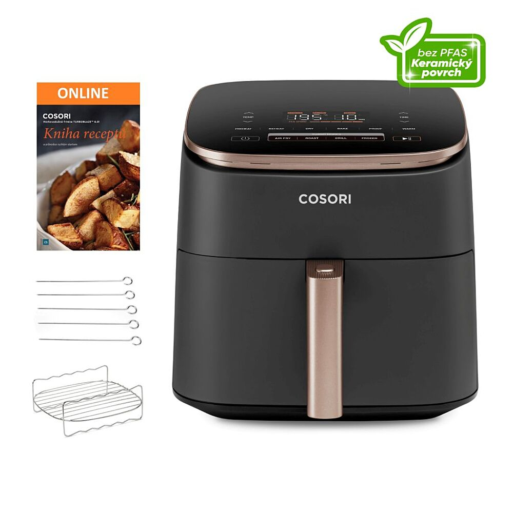 COSORI TurboBlaze Pro horkovzdušná fritéza keramika černá 6 litrů