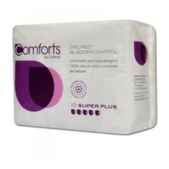 COMFORT BY COTTONS Inkontinenční vložky Super Plus 10 kusů