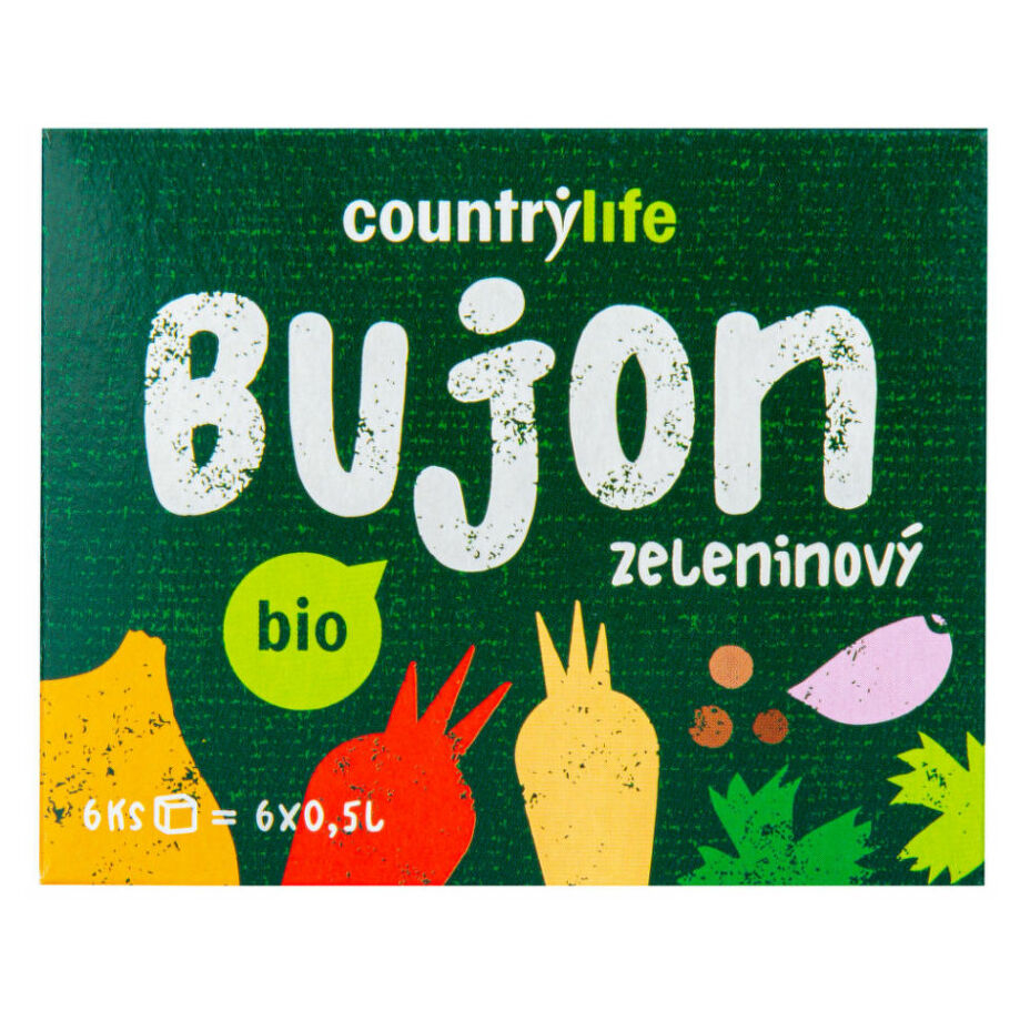 COUNTRY LIFE Bujon zeleninový BIO 6 kostek