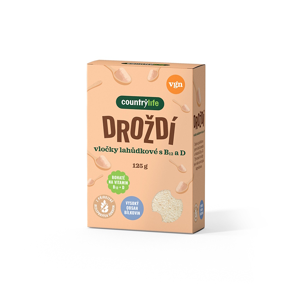 COUNTRY LIFE Droždí lahůdkové s vitaminem B12 a D 125 g