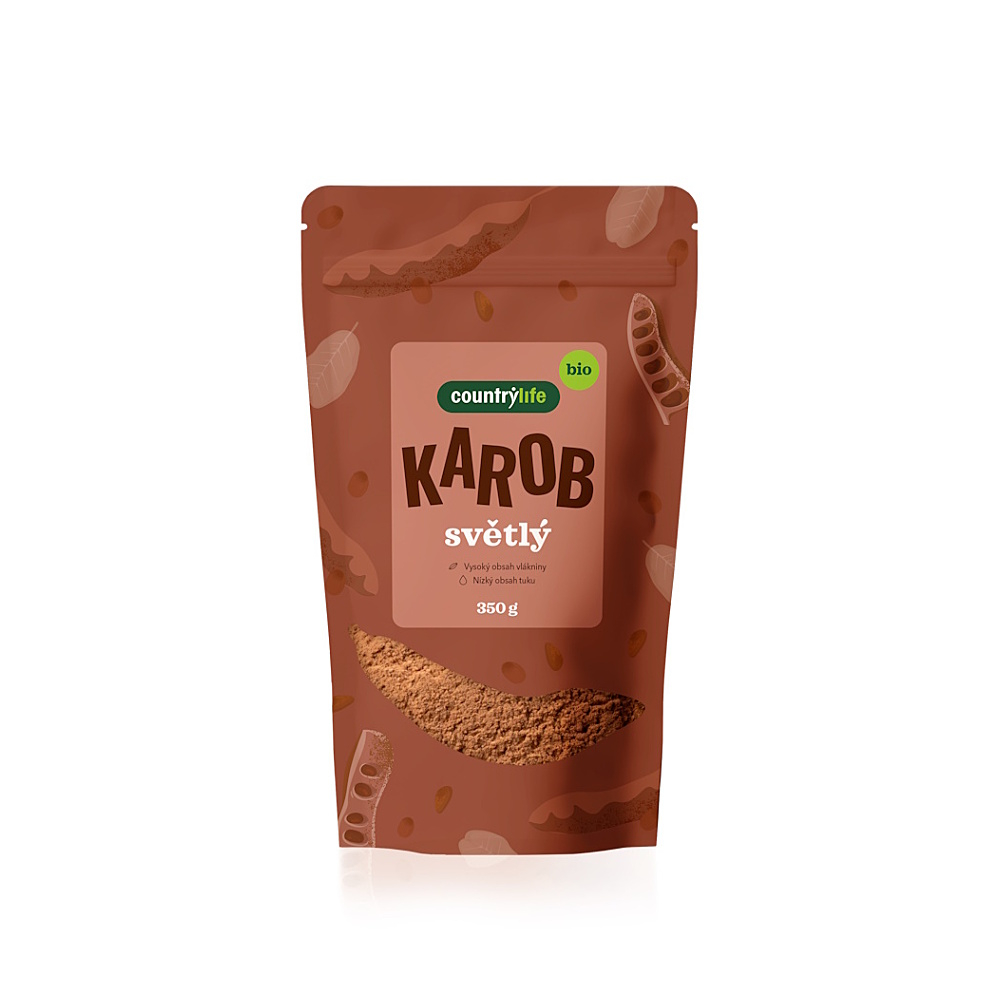 COUNTRY LIFE Karobový prášek světlý BIO 350 g