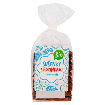 COUNTRY LIFE Sušenky s rozinkami BIO 230 g (BIO sladké sušenky, piškoty)