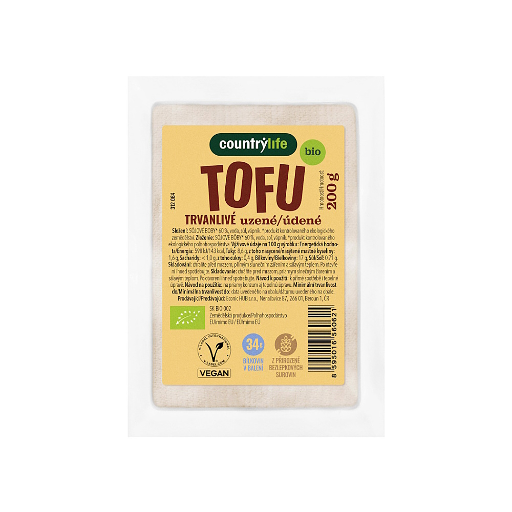 COUNTRY LIFE Tofu trvanlivé uzené BIO 200 g