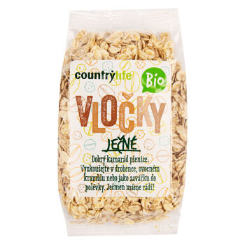 COUNTRY LIFE Vločky ječné BIO 250 g (Bio müsli, cereálie, vločky, kaše) - BIO