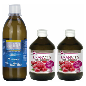 PHARMA ACTIV Cranvita 1+1 500 ml + Ag100 10ppm 500 ml