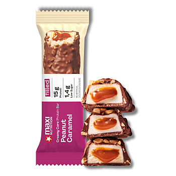 MAXI NUTRITION Creamy core protein bar arašídový karamel 45 g (Proteinové tyčinky) - Proteinové