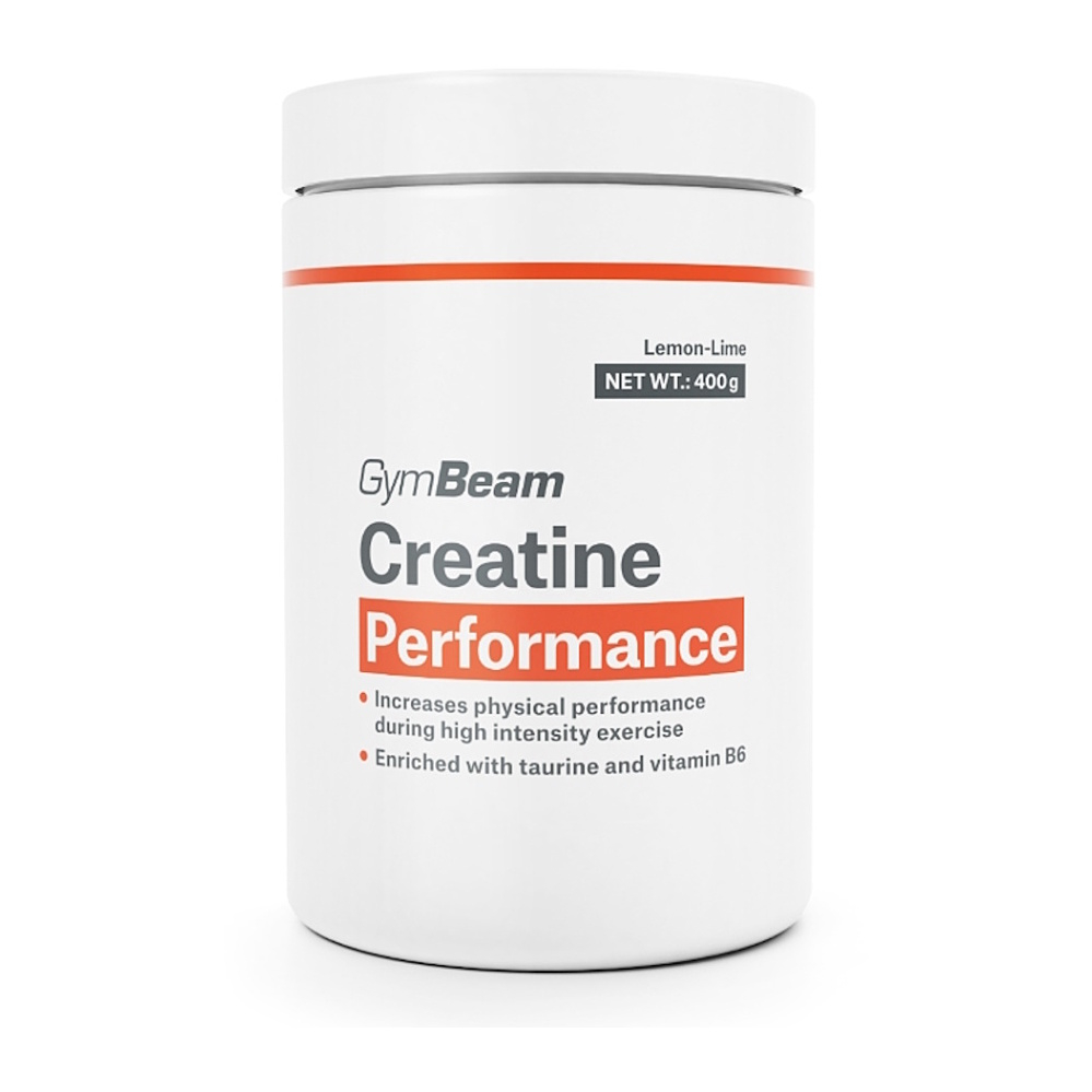 GymBeam Creatine Performance prášek pro podporu sportovního výkonu příchuť Lemon Lime 400 g