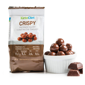 KETODIET Crispy proteinové kuličky v mléčné čokoládě 46 g
