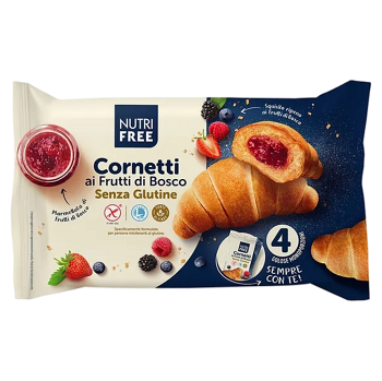 NUTRIFREE Croissant s náplní z lesních plodů.4 kusy (Bezlepkové pečivo)
