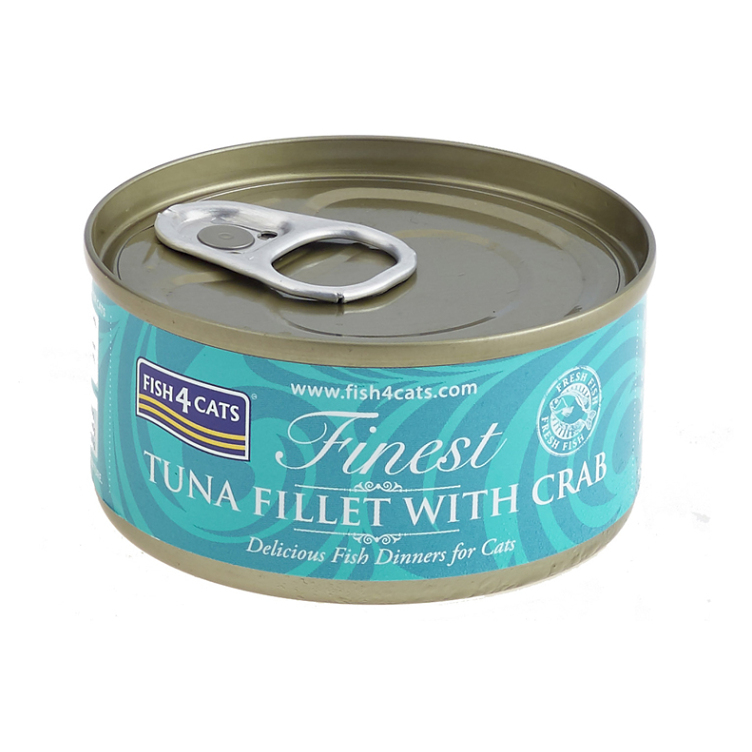 FISH4CATS Konzerva pro kočky Finest tuňák s krabem 70 g