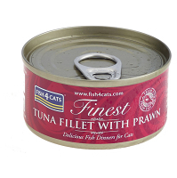 FISH4CATS Konzerva pro kočky Finest tuňák s krevetami 70 g