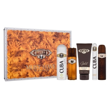 Cuba Gold Toaletní voda 100ml Edt 100ml + 100ml voda po holení + 200ml sprchový gel (Toaletní vody) - Sprchové