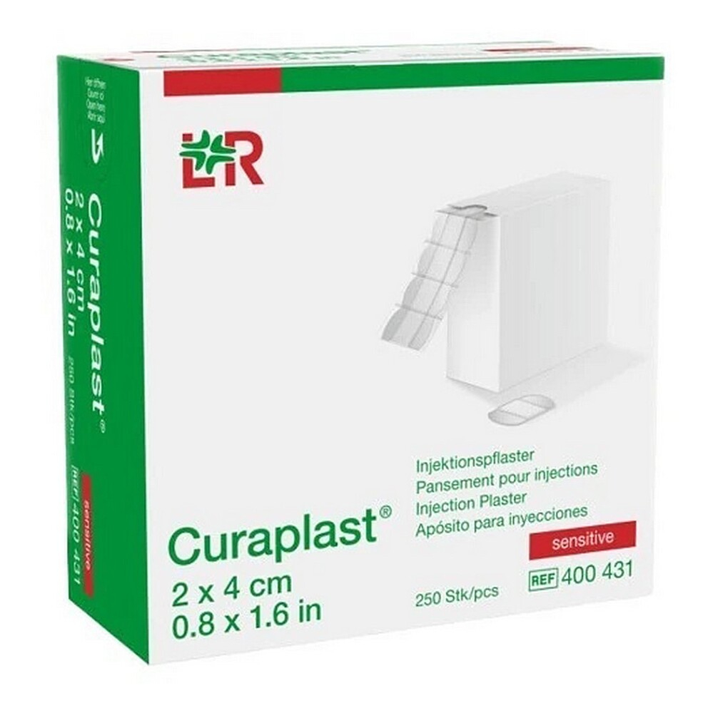 CURAPLAST náplast poinjekční sensitive 2 x 4 cm 250 kusů