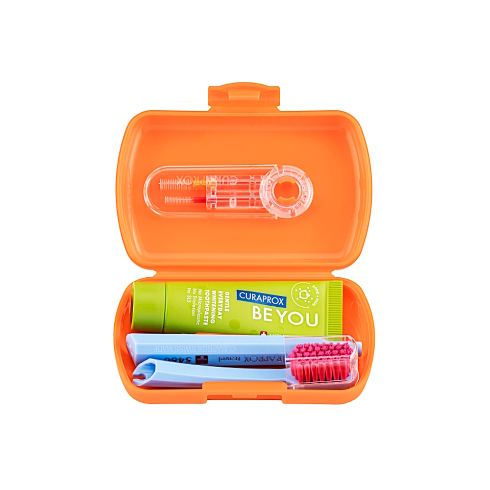 CURAPROX Travel set oranžový