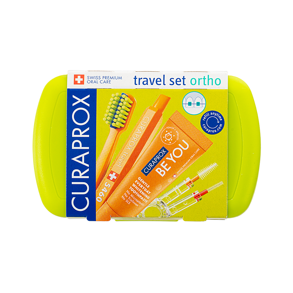 CURAPROX Travel set ORTHO zelený