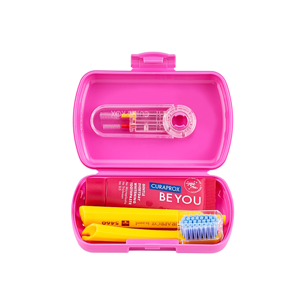 CURAPROX Travel set růžový