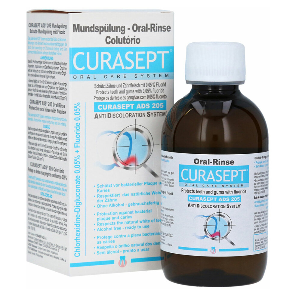 E-shop CURASEPT ADS 205 Ústní voda 0,05%CHX + 0,05% fluoridu 200 ml