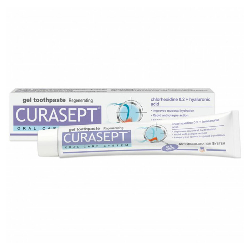 Levně CURASEPT ADS Regenerating Zubní pasta 0,2% CHX + kyselina hyaluronová 75 ml
