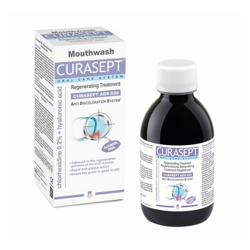 CURASEPT Ads regenerating ústní voda 0.2%CHX + hyaluronic acid 200 ml (Na afty) - Hojivý, Ochranný, Regenerační