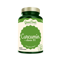 GREENFOOD NUTRITION Curcumin + Vitamin D3 60 kapslí