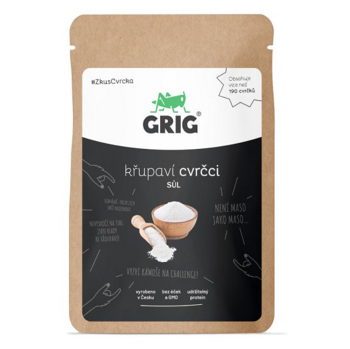 GRIG Sušení cvrčci alpská sůl 20 g (Sušené maso) - Slané, Proteinové