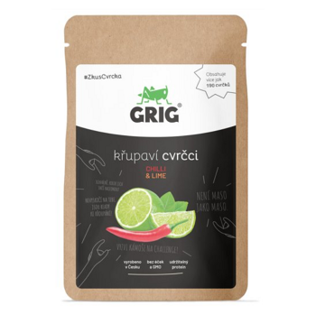 GRIG Sušení cvrčci chilli & lime 20 g (Sušené maso) - Proteinové, Slané