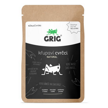 GRIG Sušení cvrčci natural 20 g (Sušené maso) - Slané, Proteinové