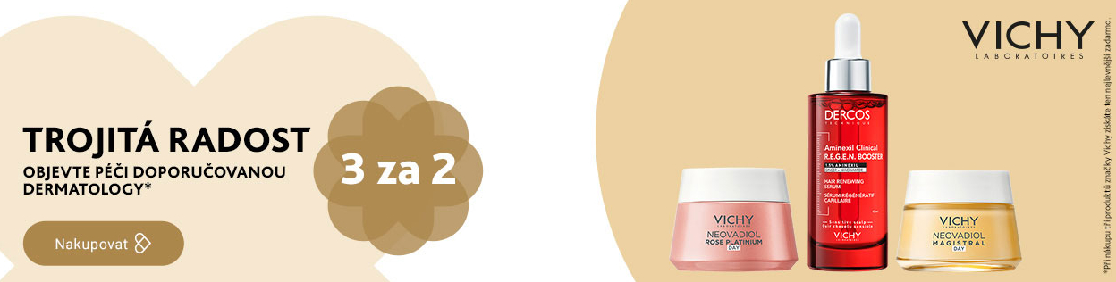 AKCE 3 ZA CENU 2 na kosmetiku Vichy