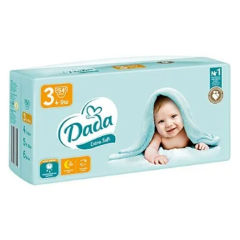 DADA Extra soft plenky velikost 3 4-9kg 54 kusů (Plenky 3 (4 - 10 kg))