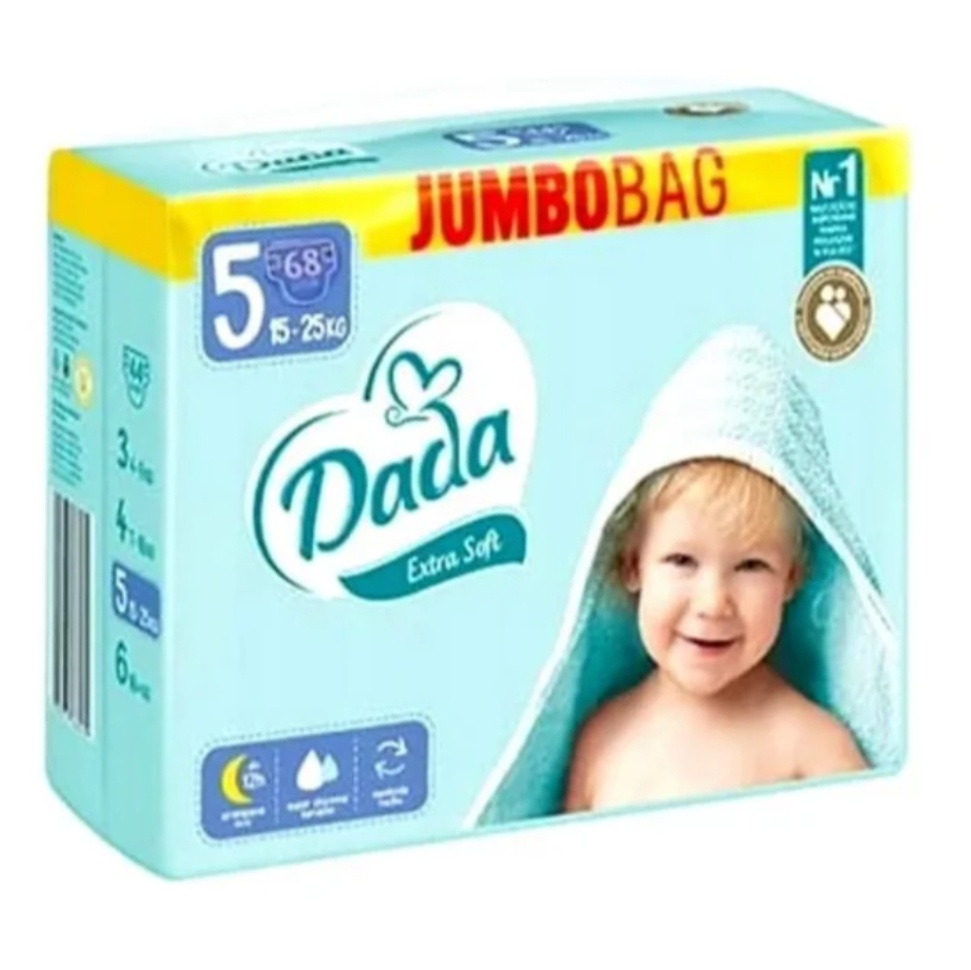 Levně DADA Extra soft velikost 5 JUNIOR, 15‑25kg, 68 kusů JUMBOBAG