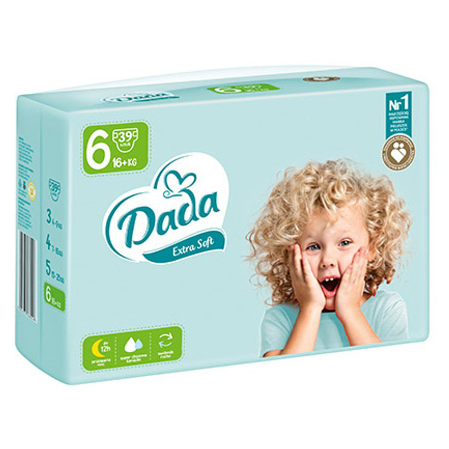 DADA Extra soft plenky velikost 6 16kg+ 37 kusů
