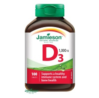 DÁREK JAMIESON Vitamín D3 1000 IU 100 tablet