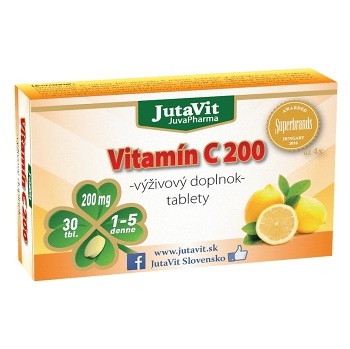 Dárek JUTAVIT Vitamín C 200 mg 30 tablet