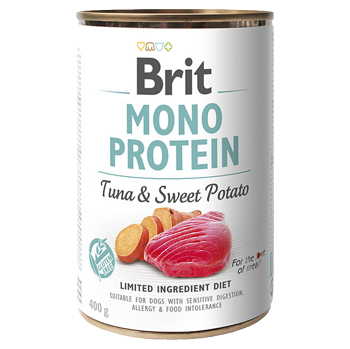 Dárek Brit MONO PROTEIN Tuna & Sweet Potato konzerva pro psy 400 g